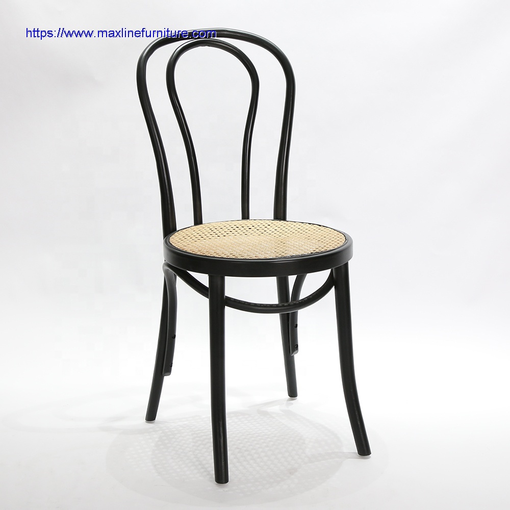 Style Modern Solid Wood Frame Wedding Dining Rattan Chair