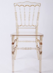 Resin Plastic Brown Stackable Napoleon Chair For Wedding Event