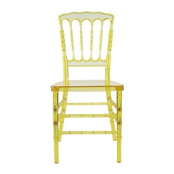 Modern Comfortable Tiffany Clear Resin Transparent Yellow Dining Acrylic Chairs For Bedroom Restaurant And Weeding