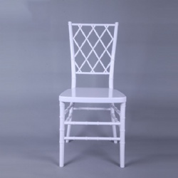 White Color Wedding Banquet Diamond Chair For Wedding Event Resin Material