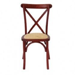 New Design Wood Cross Back Chair Rattan Seat Hotel And Restaurant Banquet Hall Furniture