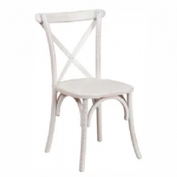 Wedding Cross Back Dining Chair With Rattan Seat For Hotel Banquet Ceremony