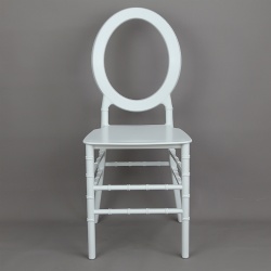 High Quality Wedding Furniture Good Sale Resin Stack O Back White Dining Banquet Chair