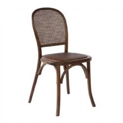 Antique Wood Rattan Dining Chairs For Wedding Reception And Dining Furniture Wedding Solid Wood Stackable Rattan Chair