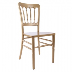 Hotel Beech Gold Wedding Wood Furniture Chateau Chair For Event