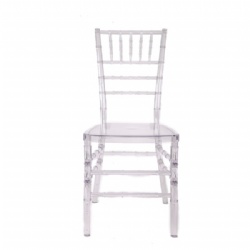 Clear Transparent Resin Wood Popular Wholesale Factory Rental Party Wholesale Wedding Event Resin Chiavari Chair