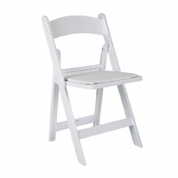 White Wedding Banquet Wimbledon Foldable Plastic Resin Folding Chairs for Events