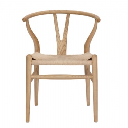 Wood Kitchen Dining Wishbone Chair With Armrest Chair