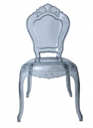 PC resin plastic transparent wedding event dining bella chair for hotel