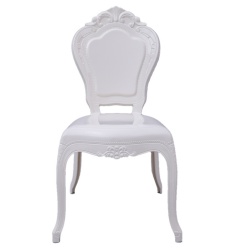 White PC Resin Plastic Stackable Wedding Event Party Rental Bella Chair