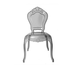 Transparent Grey Resin Plastic Lounge Outdoor Dining Bella Chair