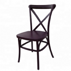 Wholesale Resin Black Color Cross Back Chair Dining Chair