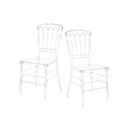 Hotel Wedding Banquet Resin Plastic Stacking Napoleon Chair